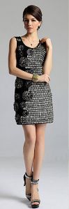 Модель 2012! Вечернее платье с аппликациями из цветов ручной работы