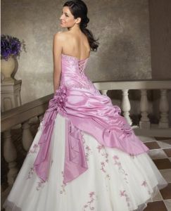 Пастельно-розовое свадебное платье, недорогое свадебное платье